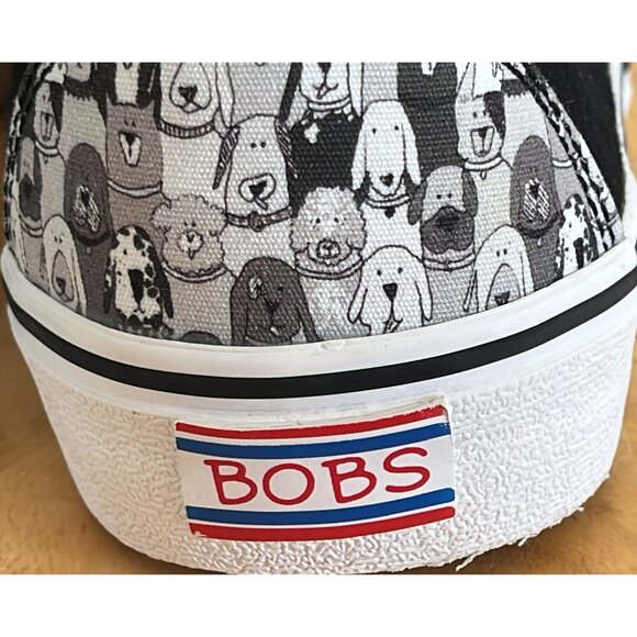 Bobs From Skechers Women's Slip-On Shoes W8.5 Dog Print Memory Foam Pre-Owned - Picture 4 of 5